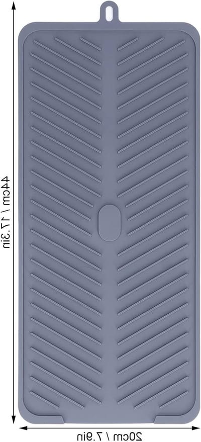 Vouwbare Siliconen Afvoermat 44x20CM - Afvoerbord voor Keuken, Droogmat voor Borden en Bestek, Universele Afvoeroplossing