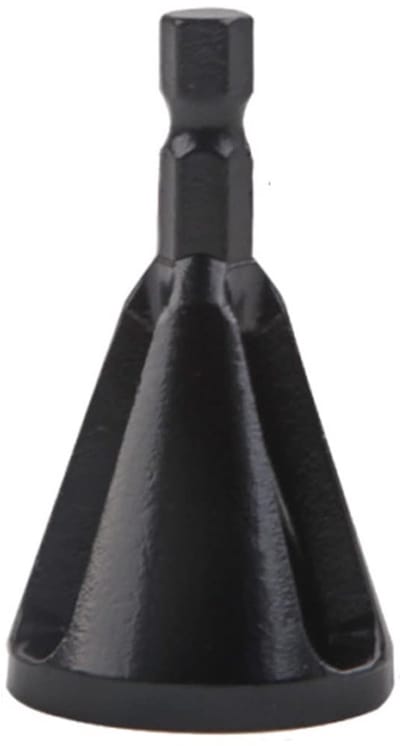 Allecto - Rvs Hex Schacht Ontbramen Tool - Hoogwaardige Afschuining - Zwart - Verwijder Burr - Voor Het Repareren Van Bouten - Professionele Gereed...