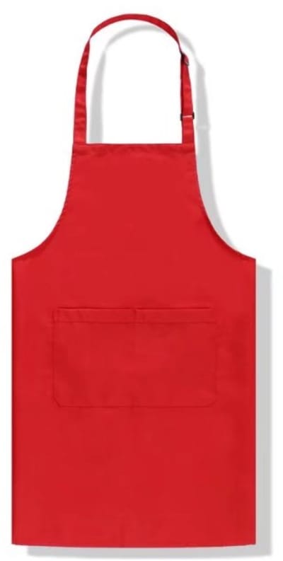 BBQ Schort met Grote Zakken - Unisex Verstelbaar Schort - Geschikt voor Chefs - BBQ & Bakken - Rood
