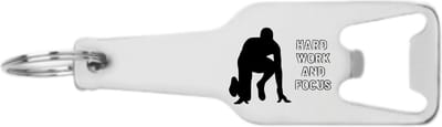 Akyol - hard werken en focussen flesopener - Hardlopen - familie vrienden sporters - cadeau - 105 x 25mm