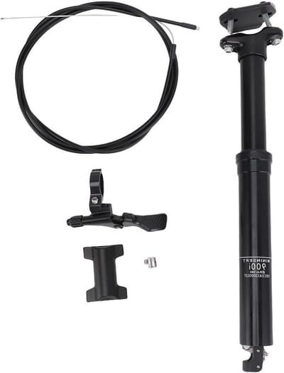 Fietszadelpen Dropper Post - Verstelbare Zadelpen - Fietsen Verbeteren - Interne Kabelgeleiding - 316x345 mm - Zwart