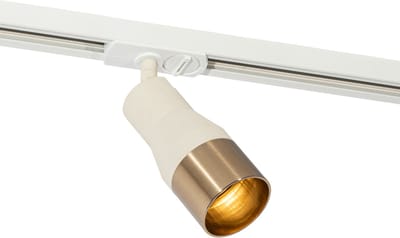 QAZQA kohua - Moderne Spot railsysteem verlichting, railverlichting geschikt voor led - 1 lichts - Ø 6 cm - Beige - Woonkamer | Slaapkamer | Keuken