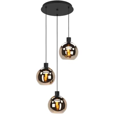 Eglo Hanglamp Cesenatico Glas Koper ⌀42,6cm 3xe27
