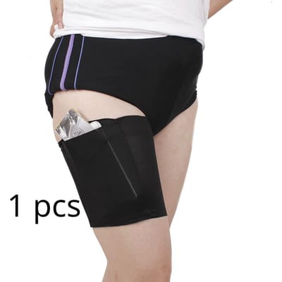 Zomer Dij Anti-Schuur Banden met Zak Elastisch Antislip Dames Sexy Kant Anti-Wrijving Strip Mode Beenwarmers Cadeaus S 50-55cm gray