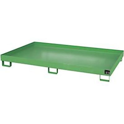 Stellinglekbak type RW/RW 2200-1, zonder rooster, groen RAL6011