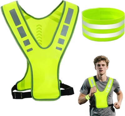 Reflecterende Veiligheidsvesten met Zakjes - Ideaal voor Hardlopen, Fietsen en Wandelen in het Donker - Set van 2 Stuks