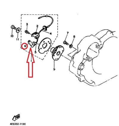Condensateur d'allumage pour moto Yamaha 500 XT 1978 583-81625-50-00 Neuf