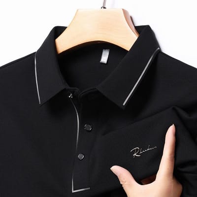 Nieuwe Mode Zakelijk Poloshirt Casual Temperament Korte Mouw Koel T-shirt XXXXL