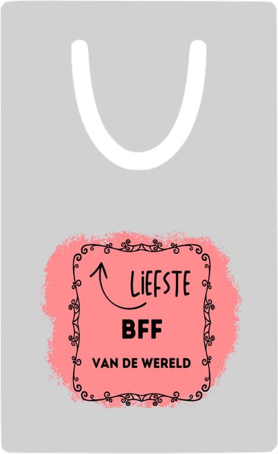 Hacebo® - liefste bff van de wereld metalen boekenlegger - Vriend - de liefste bff - verjaardag - cadeautje voor beste vriend - kado - geschenk Bladwijzer boekenleggers - 7.6 cm x 5cm