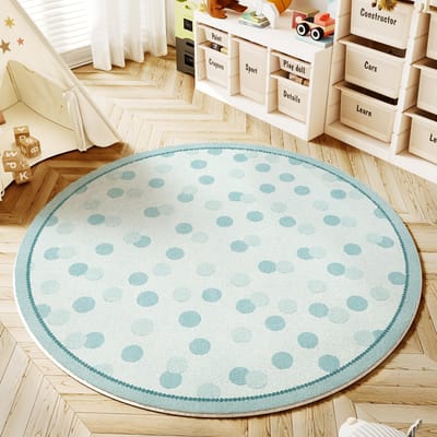Slaapkamerdecoratie in cartoonstijl Rond tapijt met dierenpatronen Tapijten voor woonkamer Pluizige zachte kindervloermat Dik pluche kleed 80x80CM beige