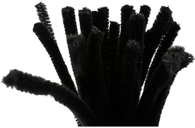 CC Chenilledraad Zwart 9mm 25 stuks