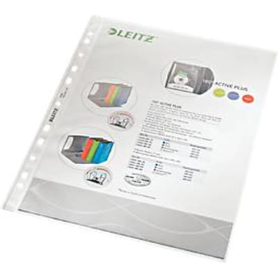 Leitz Hoge Kwaliteit Showtas A4 Dikte 0,085 mm Perforatie 11-gaats Pak a 100 stuks Transparant