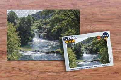 Puzzel Watervallen in het Nationaal park Krka in Kroatië - Legpuzzel - Puzzel 1000 stukjes volwassenen