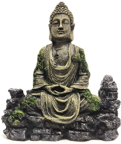 Aquariumdecoratie Buddha Beeld - Gedetailleerde Boeddha Standbeeld - Creëert een unieke sfeer voor je aquarium - ShopVlot