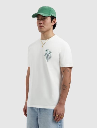 Pure Path T-shirt Embroidered Flower Off White (26010120 - 45)