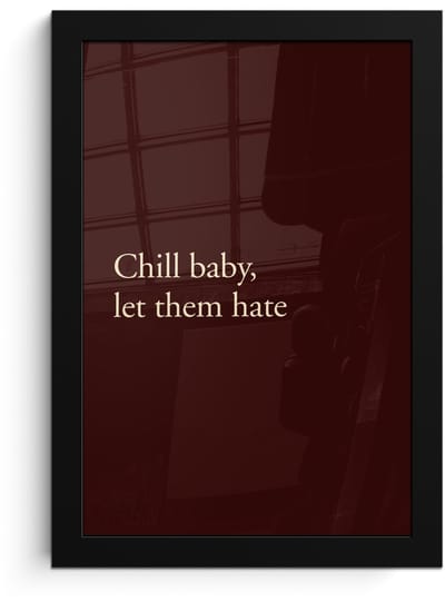 Poster in lijst - Fotolijst 20x30 cm - Posters - Tekst - Rood - Minimalistisch - Posterlijst zwart - Decoratie - Wanddecoratie woonkamer - Muurdecoratie slaapkamer