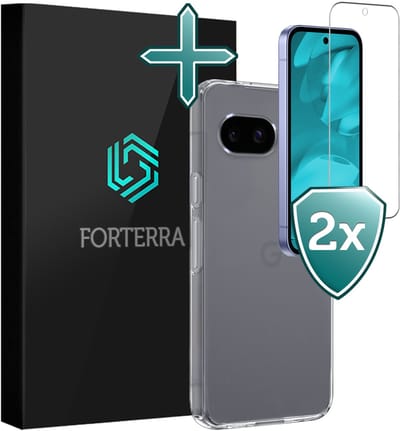 Hoesje Met 2x Screenprotector - Geschikt voor Google Pixel 9a - Sterk & Shockproof - Telefoon Hoes - Back Cover - Siliconen Case - Transparant