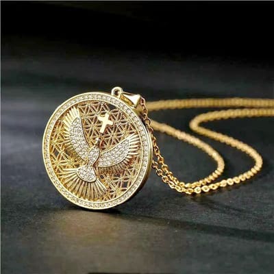 Ketting met hanger H. Geest goudkleur