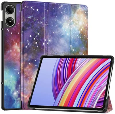 Hoes Geschikt voor Xiaomi Redmi Pad Pro / Poco Pad | Book Case | Magneet Sluiting | Galaxy Print