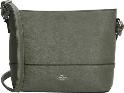 Charm London Stratford Crossbody Schoudertas - Handige Ritsvakken - Fashion Bag - Donkergroen