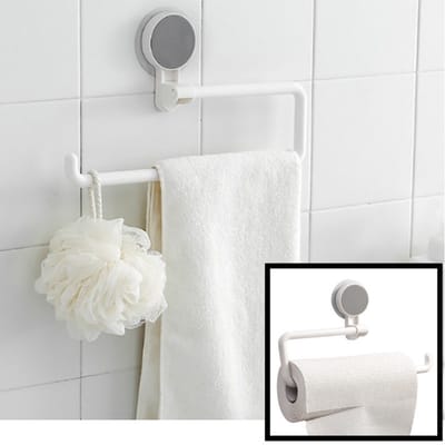 Handdoekrek - Keukenrol houder - Wand Bevestiging - Badkamer - Keuken - Handdoekenrek - Handdoekenstang - Zonder boren