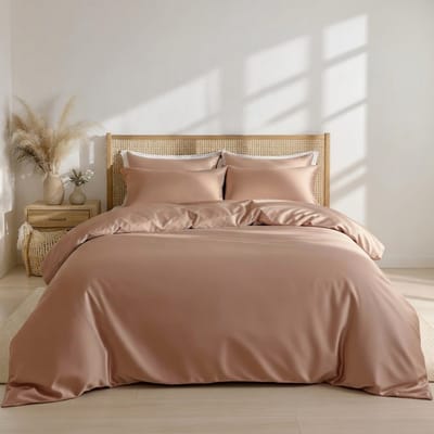 Dreamers Den Dekbedovertrek TENCEL™ Lyocell - Brique - 1-persoons (140 x 200 / 220 cm)