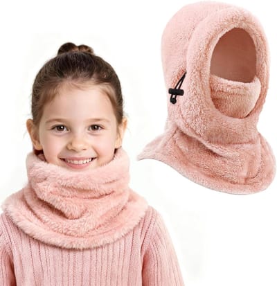 Thermische Fleece Balaclava voor Kinderen van 3-9 Jaar, Verstelbaar en Winddicht, Ideaal als Ski Masker, Warme Hoed en Nekwarmer voor Jongens en Meisjes