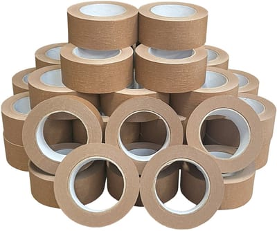Kortpack - Papertape - 50mm x 50mtr - B-keus - Bruin - 36 Rollen - Plakt niet op zichzelf - Plakt goed op karton - (020.0107)