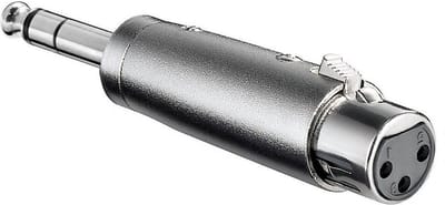 XLR (v) - 6,35mm Jack stereo (m) adapter