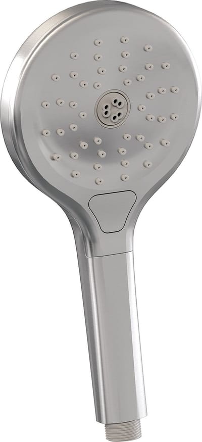 Brauer Brushed Edition thermostatische inbouw badkraan met drukknoppen SET 04 met badvulcombinatie en 3-standen handdouche en doucheslang en wandaansluitbocht RVS geborsteld PVD