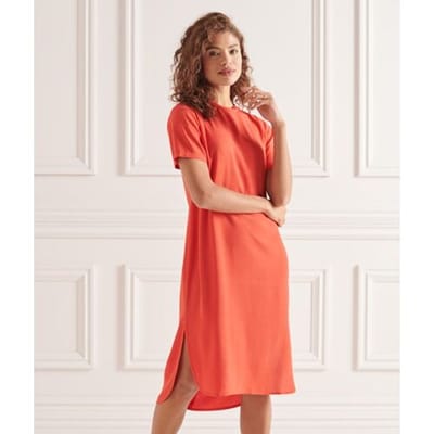 Superdry Shiftjurk met Ronde Zoom Oranje Grootte: 36