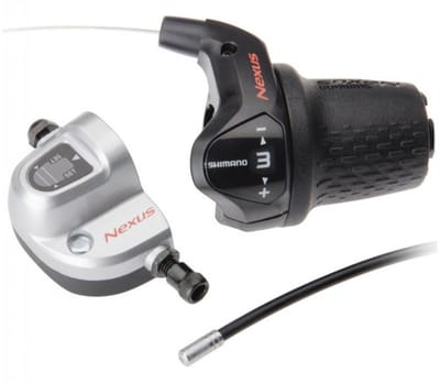 Revo Shifter Shimano Nexus SL-3S42E 3-Sp met kabels en clickbox - zwart (werkplaatsverpakking)