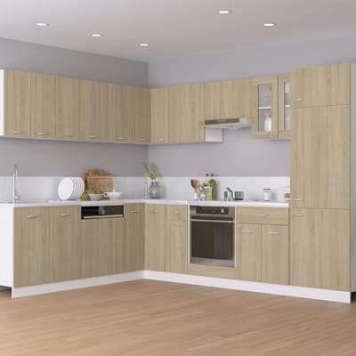 vidaXL - Onderkast - met - lade - Lyon - 30x46x81,5 - cm - bewerkt - hout - sonoma - eiken