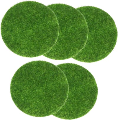 Kunstgras Matjes - Nepmos Decoratie - Microlandschap Creëren - Realistische Textuur - 5 Stuks - Groen
