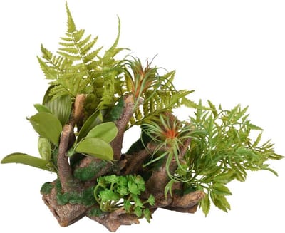 Flamingo - Aquariumdecoratie Dio Wortels met plant - Groen - 36 x 31 x 33 cm