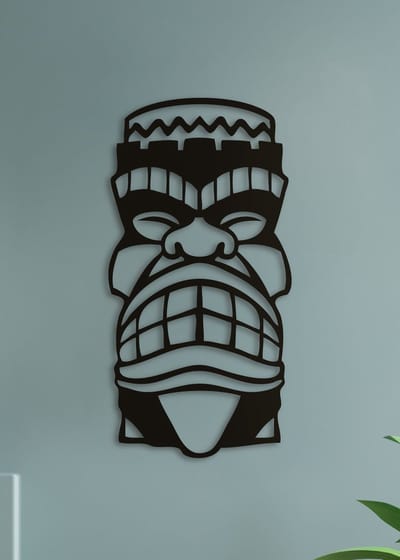 Wanddecoratie | Tiki masker - M (20x40cm)