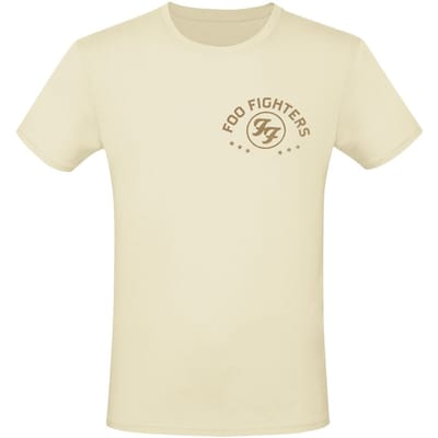 Foo Fighters T-shirt - Arched Logo - S tot 3XL - voor Mannen - ecru