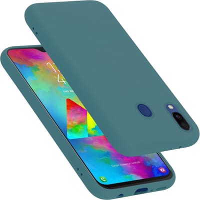 Cadorabo Hoesje geschikt voor Samsung Galaxy M10s in LIQUID LICHT GROEN - Beschermhoes gemaakt van flexibel TPU silicone Case Cover
