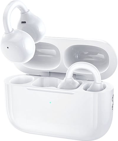 DrPhone AirClip S20 – Clip-On Draadloze Oordopjes Open Ear – Bluetooth 6.0 – Comfortabel Bellen & Audio - Wit