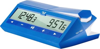 Digitale Schaakklok - Speeltijdklok - Snelle Partijen - Tien Sec. Weergave - 17x9.6x5.5 cm - Blauw