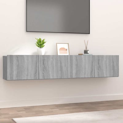 vidaXL - Tv-meubelen - 2 - st - 80x30x30 - cm - bewerkt - hout - grijs - sonoma - eiken