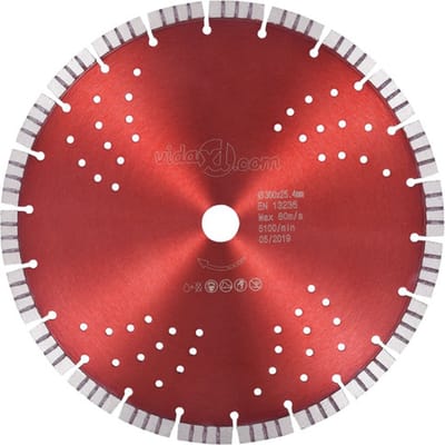 vidaXL Diamantzaagblad met turbo en gaten 300 mm staal