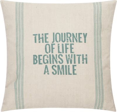 Journey Of Life Groen Kussen | 45 X 45 | Sierkussen Voor Woonkamer Of Slaapkamer