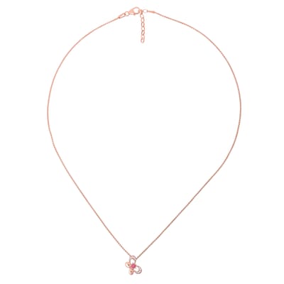 Orphelia Dames 925 Sterling Zilveren Ketting met Hanger - Roze ZH-7083