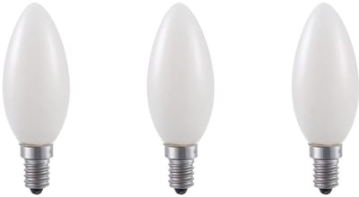 SPL E14 LED Lamp 3W Dimbaar - CRI 90 - Opaal - Extra Warm Wit - 2500K - LED Filament Kaars C35 - Vervangt 25W - 3 Stuks
