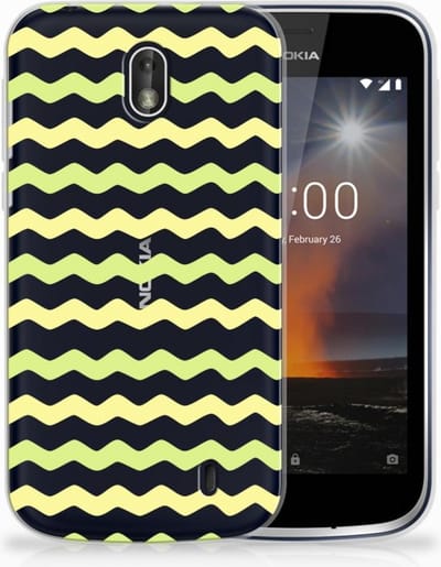Nokia 1 TPU bumper Waves Yellow