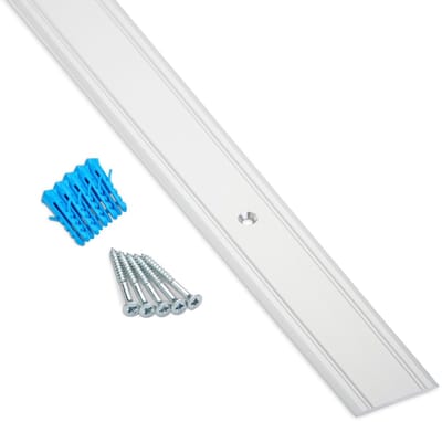 1 stuk SOTECH Overgangsrail Cross vervaardigd van aluminium zilver geanodiseerd 1000 x 30 x 2 mm Overgangsprofiel geperforeerd incl. schroeven en pluggen vloerprofiel