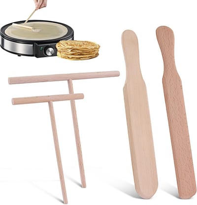 Multifunctionele Accessoires voor Pannenkoeken, 4-delige Set met Spatel en Dispenser, Ideaal voor Pannenkoeken, Gallets en Bakgerei