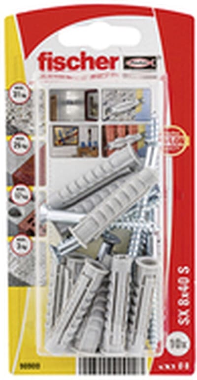 Wandpluggen en schroeven Fischer Wandpluggen en schroeven 10 Stuks (8 x 40 mm)