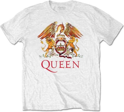 Queen - Classic Crest Heren T-shirt - 3XL - Wit